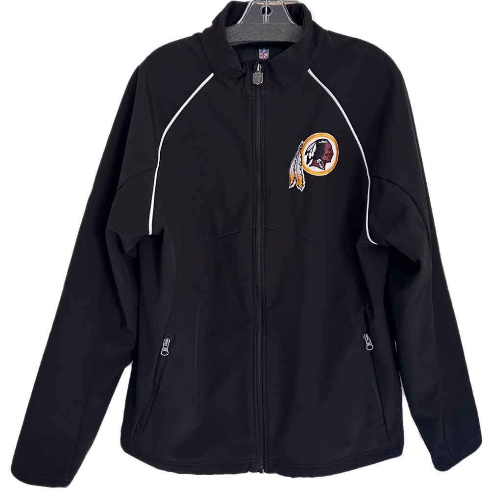 Washington Redskins Jacket Large NFL Pro Line Full Zip Fleece Lined Zip Pockets